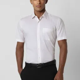 Peter England White Cotton Regular Fit Printed Shirt-picture-45