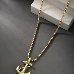Peora Nautical Anchor Necklace Stainless Steel Pirate Pendant Necklace-picture-31