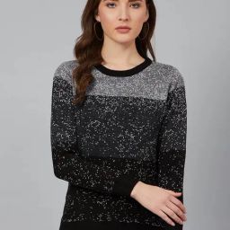 Cayman Black Colour Block Sweater-image-26