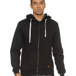 Campus Sutra Black Hooded Sweatshirt-picture-13
