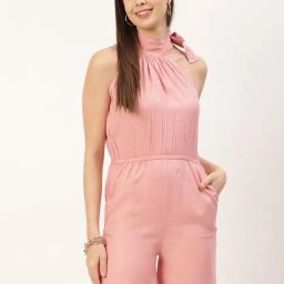 Elle Pink Halter Neck Playsuit-image-87