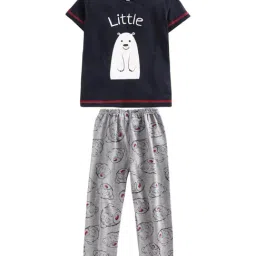 Nite Flite Kids Navy & Grey Little Bear Pyjama Set-image-74