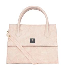 Esbeda Pink PU Textured Handbag-17