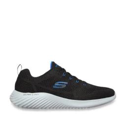 Skechers Men's BOUNDER-RINSTET Black Blue Casual Lace Up Shoe-image-24