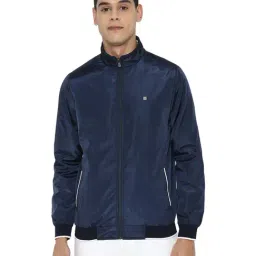 Allen Solly Navy Cotton Regular Fit Jacket-36