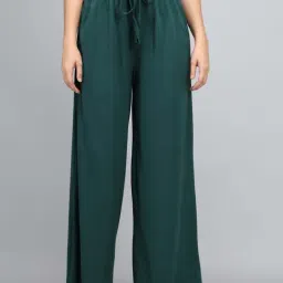 Kotty Green Flared Fit Palazzos-31
