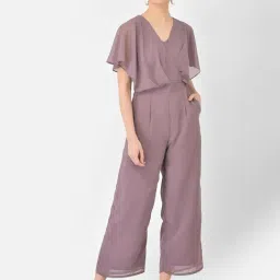 Eavan Light Purple V Neck Jumpsuit-image-12