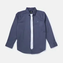Gini & Jony Kids Grey Regular Fit Shirt-image-70