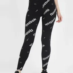 Reebok Black Graphic Print Leggings-image-63