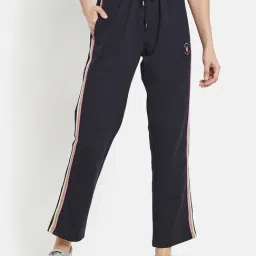 METTLE Navy Cotton Mid rise Track Pants-image-30