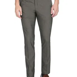Arrow Brown Regular Fit Self Pattern Trousers-picture-13
