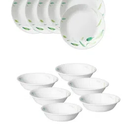 Corelle Asia 12 Pc Basic, Mini, Starter Breakfast Set Versa Bowl - Dancing Leaves-31