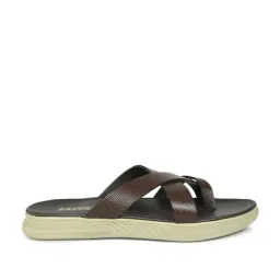 Privo by Inc.5 Men's Brown Cross Strap Sandals-image-85