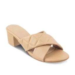Tresmode Women's Beige Cross Strap Sandals-image-26