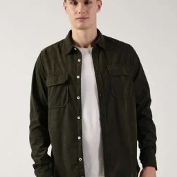 Thomas Scott Bottle Green Slim Fit Striped Shirt-picture-18