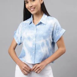 Latin Quarters Blue Tie-Dye Shirt-image-71
