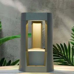 Fos Lighting Grey Aluminium Energy-Efficient Triangular 10W Warm White Led Gate Light-29