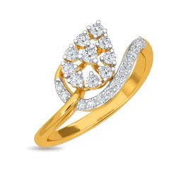 Kisna Diamond & Gold Jewellery Sibra 14k (585) Diamond & Gold Ring For Women-picture-30