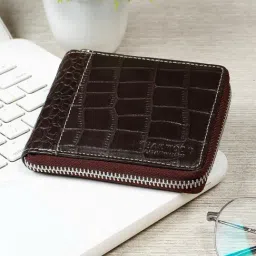 Teakwood Leathers Brown Animal Effect Leather Zip Around Wallet-picture-32