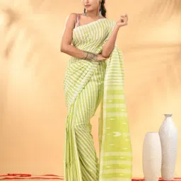 Charukriti Green & White Embellished Saree-picture-32