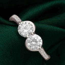 Silberry 92.5 Sterling Silver Crystal Cuddle Adjustable Ring-image-98