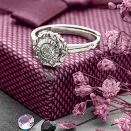Silberry 92.5 Sterling Silver Wheel Of Heart Ring-image-49