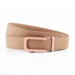 Halden Tan  Formal Belt With Classic Rose Gold Buckle-image-82
