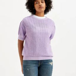 Levi's Lavender Cotton Textured Sweater-picture-28