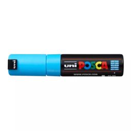 Uni Posca PC-8K 8 mm Broad Tip Light Blue Ink Paint Marker (Pack of 6 Pcs)-34