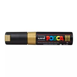 Uni Posca PC-8K 8 mm Broad Tip Gold Ink Paint Marker (Pack of 6 Pcs)-33