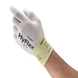 Ansell HyFlex 11-605 White Nylon Abrasion Resistant Gloves Size 9 Polyurethane Coating, 11605090-picture-5