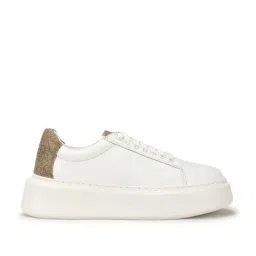 Guess Women's White & Brown Colorblocked Casual Sneakers-picture-31