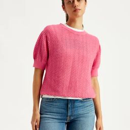 Levi's Pink Cotton Textured Sweater-picture-45