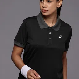 ASICS Ribbed Polo Collar T-shirt-image-59