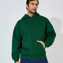 Styli Green Relaxed fit Printed Hooded Sweatshirts-image-51