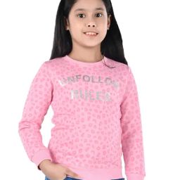 3PIN Girls Pink Cotton Regular Fit Printed Sweatshirt-picture-23