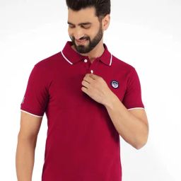 Numero Uno Pink Cotton Regular Fit Polo T-Shirt-image-91
