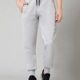 Cantabil Grey Melange Regular Fit Joggers-image-33