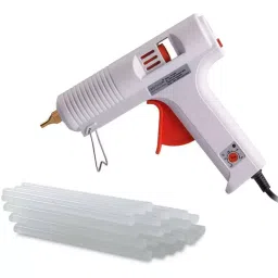 CRAFTYGUN 150 W Trigger Feed Hot Melt Glue Gun White with 15 Stick, FD-150 W-picture-47