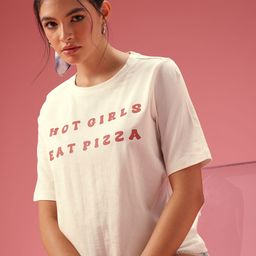 DressBerry Typography Printed Pure Cotton T-shirt-image-57