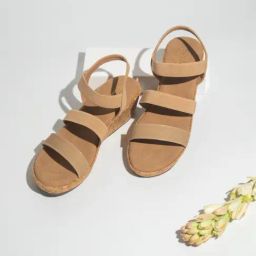 Inc.5 Women's Dark Beige Ankle Strap Wedges-image-42