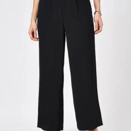 Honey By Pantaloons Black Polyester Flare Fit Casual Trousers-image-68