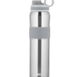 Borosil Silver Stainless Steel Double Wall Vaccum Insulated Water Bottles (800ml)-46