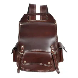 Celtic Brown Leather Backpack-picture-44