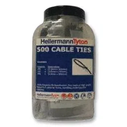 HELLERMANNTYTON Cable Tie Kit, Black, Pk500, HTJAR1BK (Pack of 500)-image-3