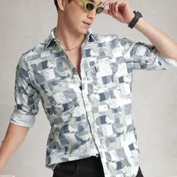WROGN Pure Cotton Printed Casual Shirt-image-52