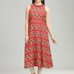 Cotton Culture Red Printed Kurta-image-30