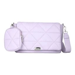 Lino Perros Lavender Textured Medium Cross Body Bag-37
