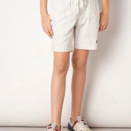 Jack & Jones Junior White Striped Shorts-image-99