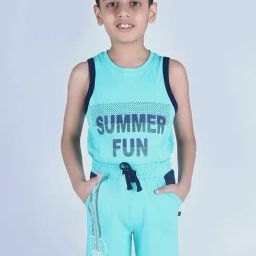 3PIN Boys Blue Cotton Regular Fit Printed Shorts-picture-44